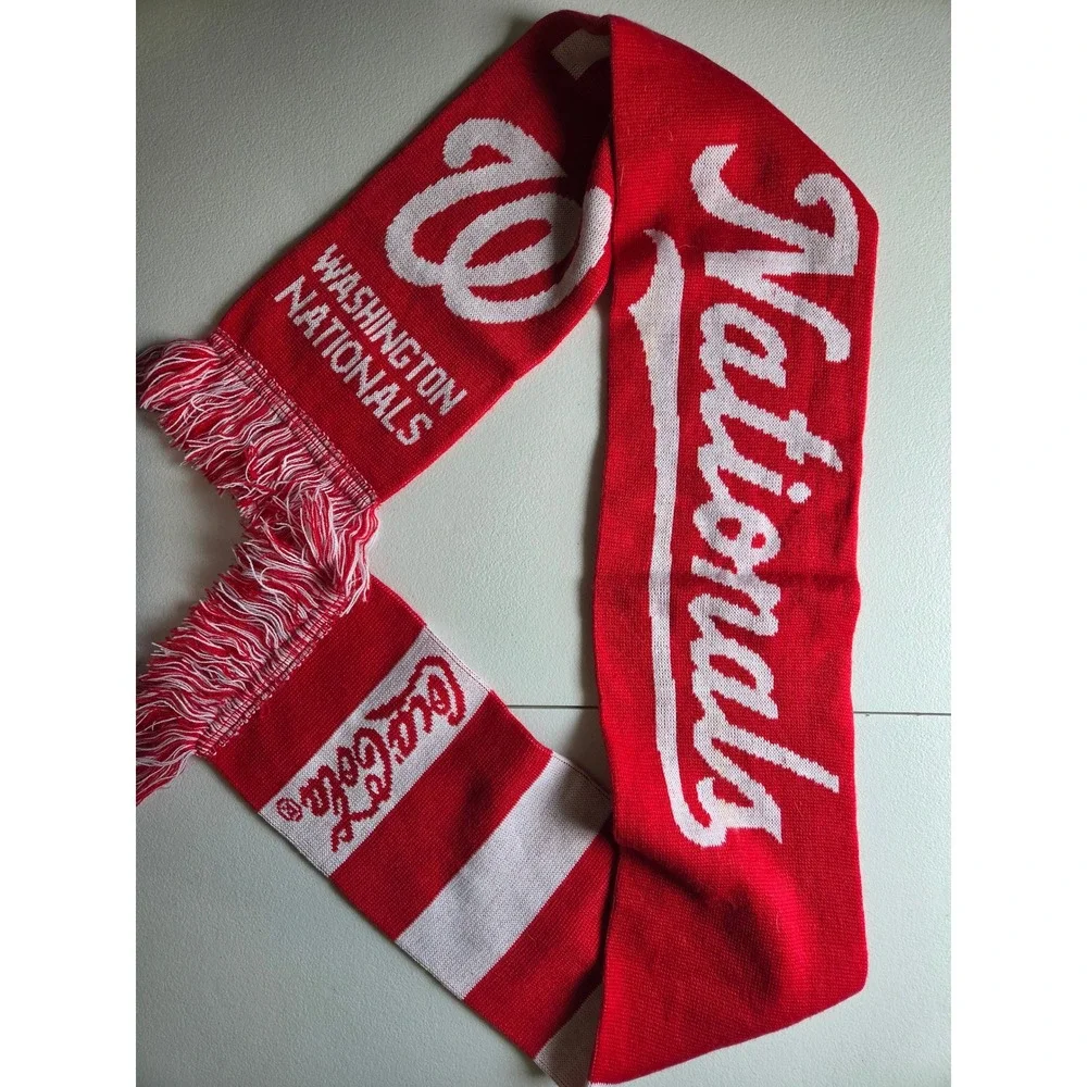 Washington Nationals MLB Natitude Scarf Red White Coca-Cola Baseball Fan Scarf